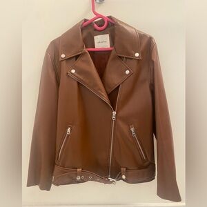 Wilfred Free Oversized Vegan Leather Moto Jacket
